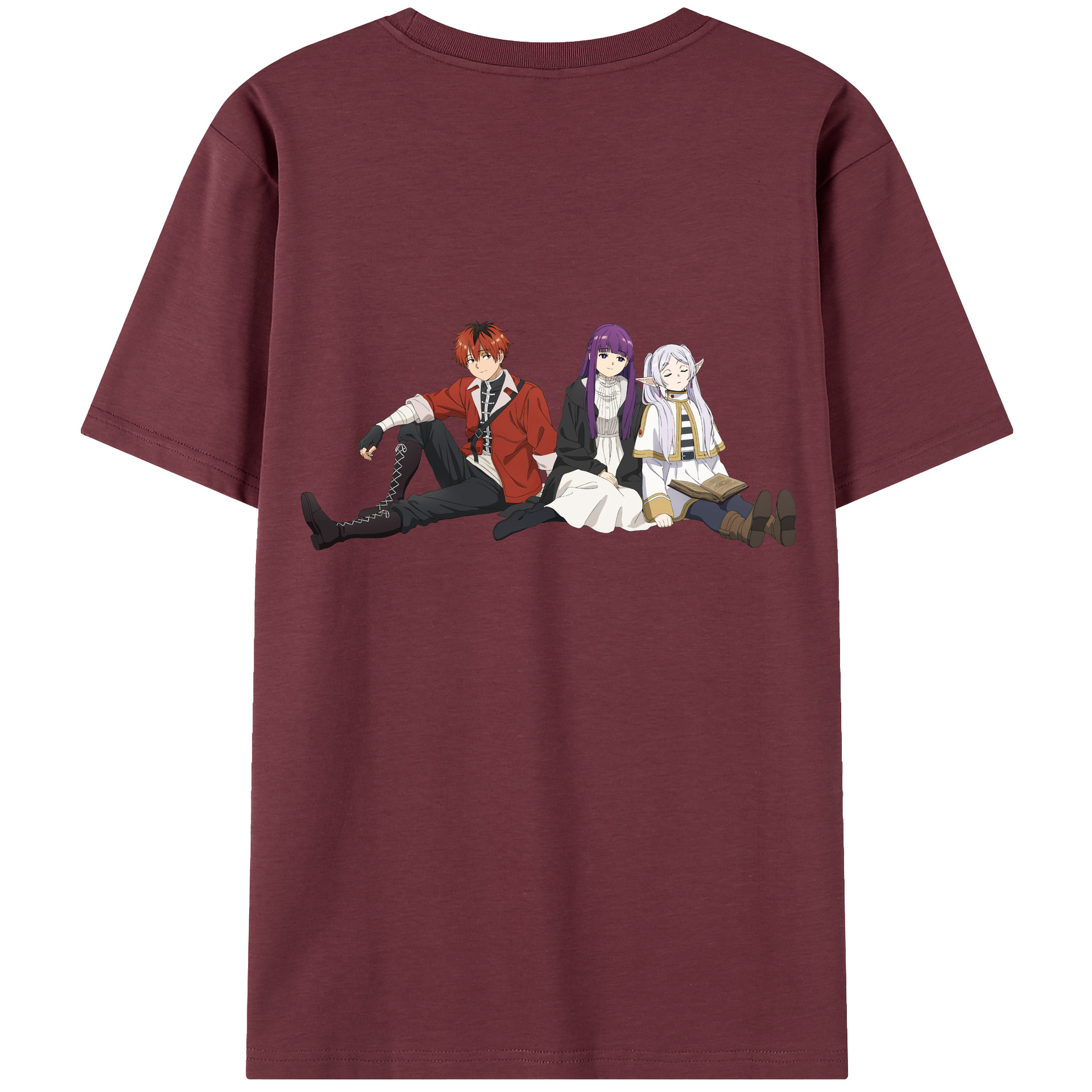 （画像用） 葬送のフリーレン Frieren 綿100％半袖Tシャツ（背面プリント）